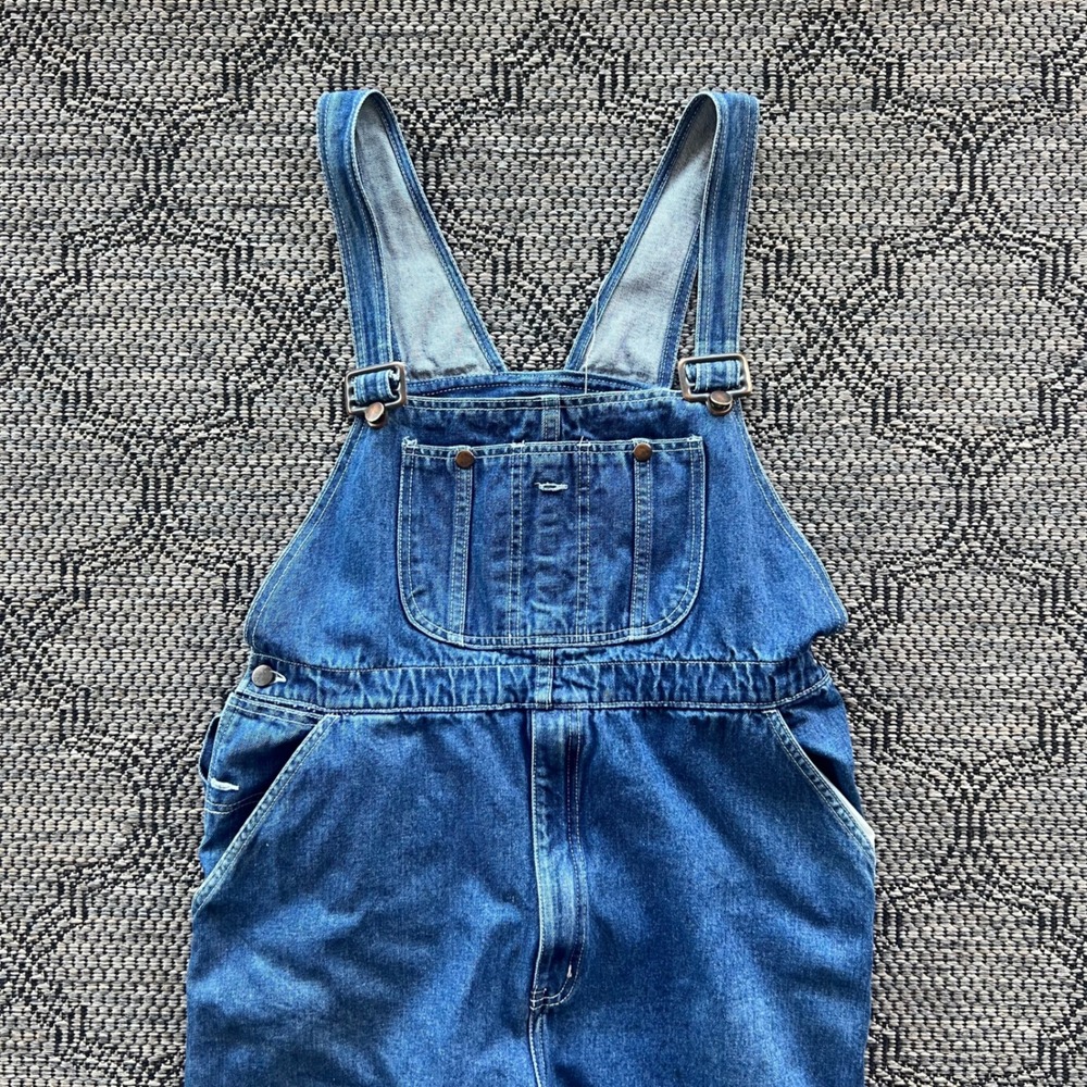 Vintage Sears Overalls Mens 40 Blue Wearmaster Workwear Denim Utility Carpenter